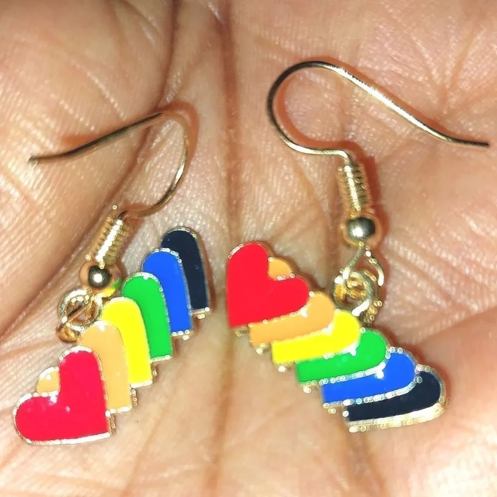 Super cute rainbow earrings